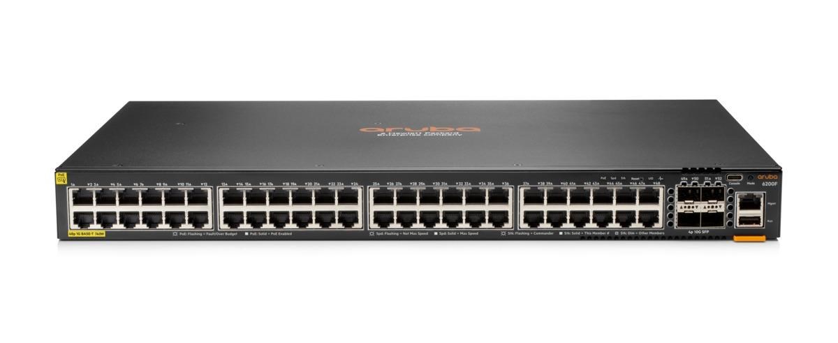 HPE Aruba Networking CX 6200F 48G Class4 PoE 4SFP+ 740W Switch JL728A