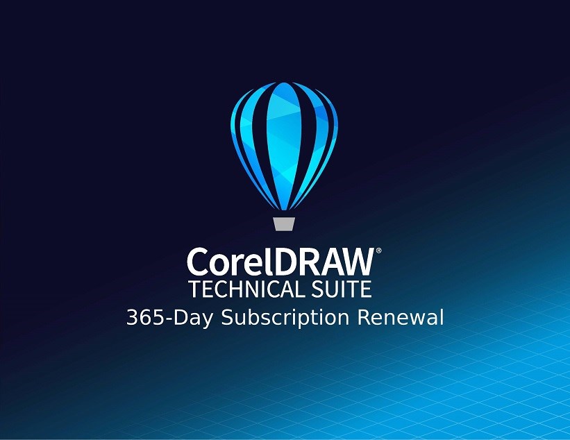 CorelDRAW Technical Suite 365 dní obnovení pronájmu licence (251-2500) EN/DE/FR/ES/BR/IT/CZ/PL/NL