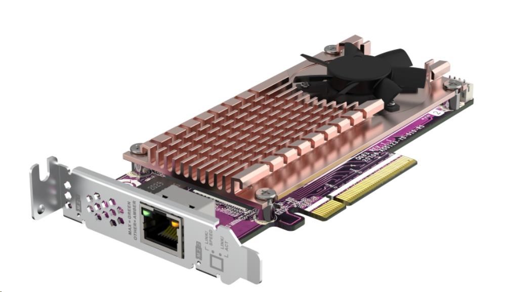 QNAP QM2-2P10G1TB rozšiřující karta 1x10GbE, 2xM.2 NVMe 2280 PCIe Gen3x8 pro PC i NAS