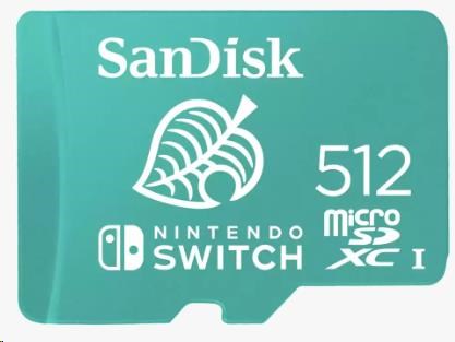 SanDisk MicroSDXC karta 512GB for Nintendo Switch (R:100/W:90 MB/s, UHS-I, V30,U3, C10, A1) licensed Product,Super Mario