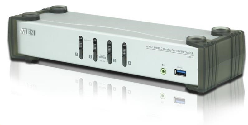 ATEN 4-port DisplayPort KVMP USB3.0, audio