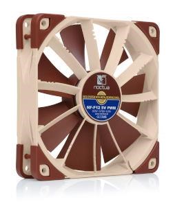 NOCTUA Ventilátor NF-F12 5V PWM, 120mm, hnědá