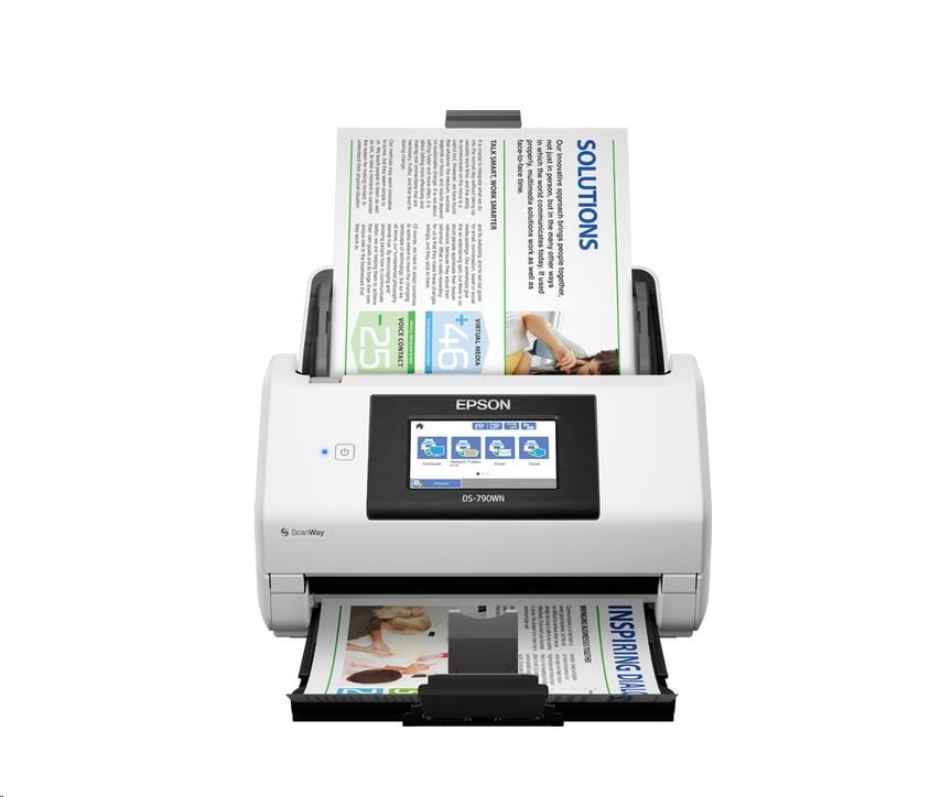 EPSON skener WorkForce DS-790WN, A4, Duplex, 600x600 dpi, USB, LAN, WiFi, ADF, Záruka 3 let po registraci