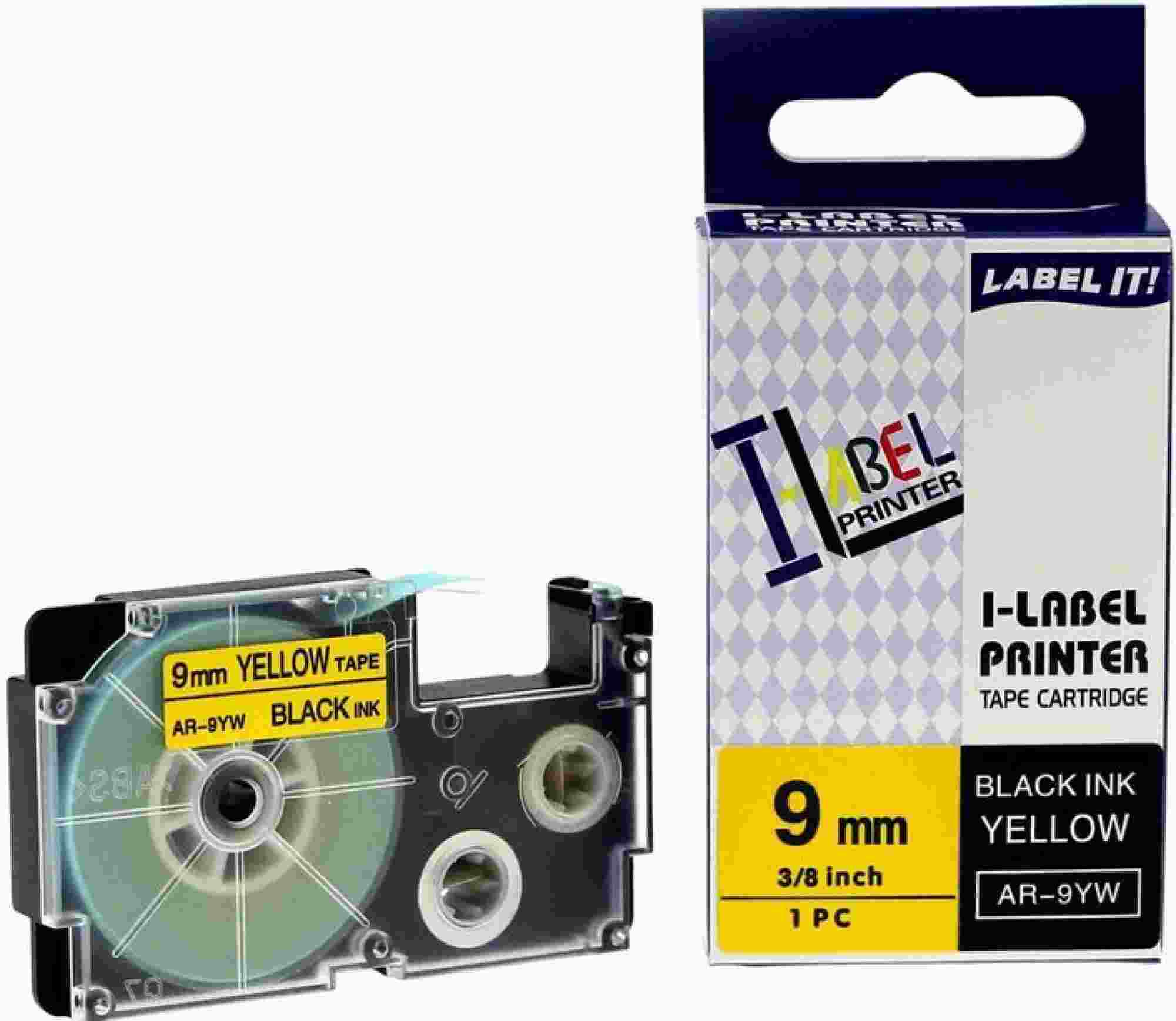 Xerox alternativní páska s Casio, XR-9YW1, 9mm x 8m, černý tisk / žlutý podklad - ALLPRINT