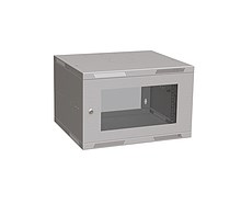 Solarix rozvaděč nástěnný skládaný SENSA LITE 6U 450mm, dveře sklo, RAL 7035, SENSA-L-6U-545-11-G