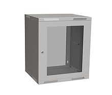 Solarix rozvaděč nástěnný skládaný SENSA LITE 12U 450mm, dveře sklo, RAL 7035, SENSA-L-12U-545-11-G