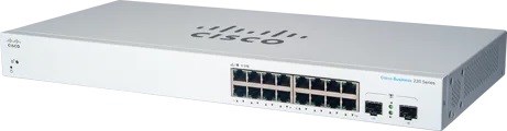 Cisco switch CBS220-16T-2G (16xGbE,2xSFP,fanless) - REFRESH