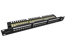 Solarix Patch panel 24 x RJ45 CAT6 UTP s vyvazovací lištou 1U SX24L-6-UTP-BK-N