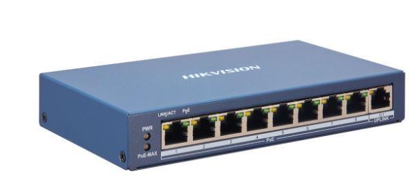 HIKVISION DS-3E1309P-EI, Smart managed switch 8x 100TX PoE + 1x Gb uplink, 110W, Super PoE
