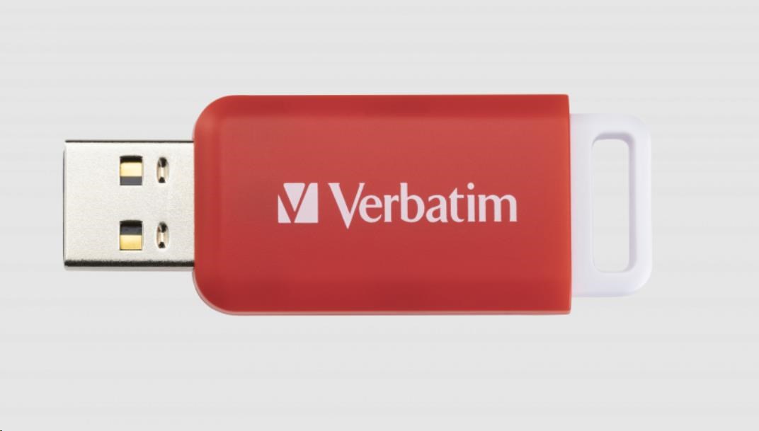 VERBATIM Flash Disk 16GB DataBar USB 2.0 Drive, červená