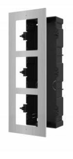 HIKVISION DS-KD-ACF3/S, 3-rámeček interkomu pro zápustnou montáž; nerez