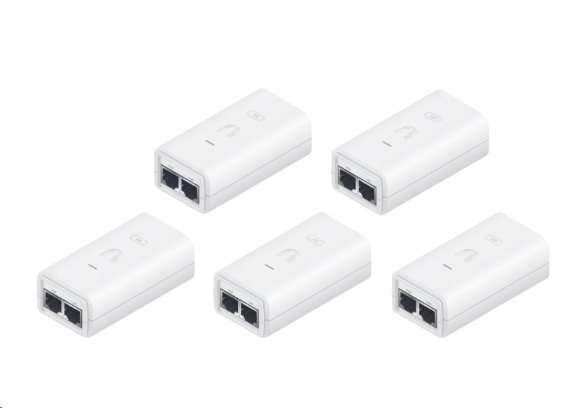 UBNT POE-24-24W-5P, Gigabit PoE Injector, 24V/1A (24W), 5-Pack