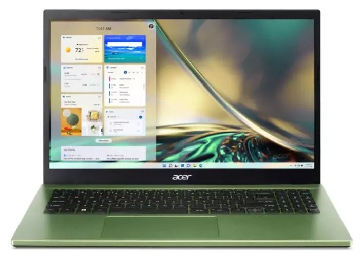 ACER NTB Aspire 3 (A315-59-346R)- Core i3-1215U, 15.6",8 GB DDR4,512GB PCIe NVMe SSD,UHD Graphics,Windows 11 Home,Zelená