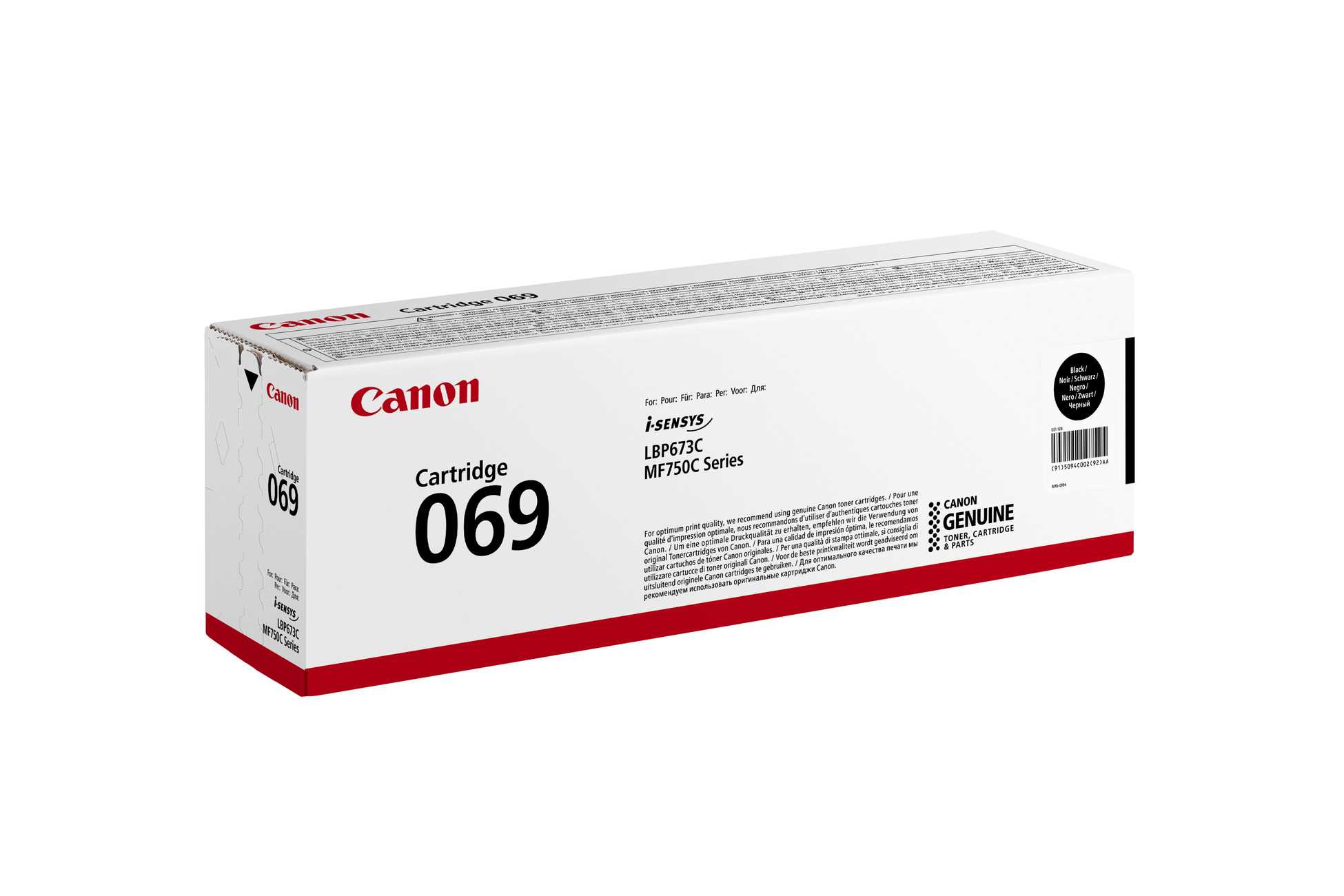 Canon TONER CRG 069BK černý pro LBP673Cdw, MF752Cdw, MF754Cdw, MF752Cdw II a MF754Cdw II (2 100 str.)