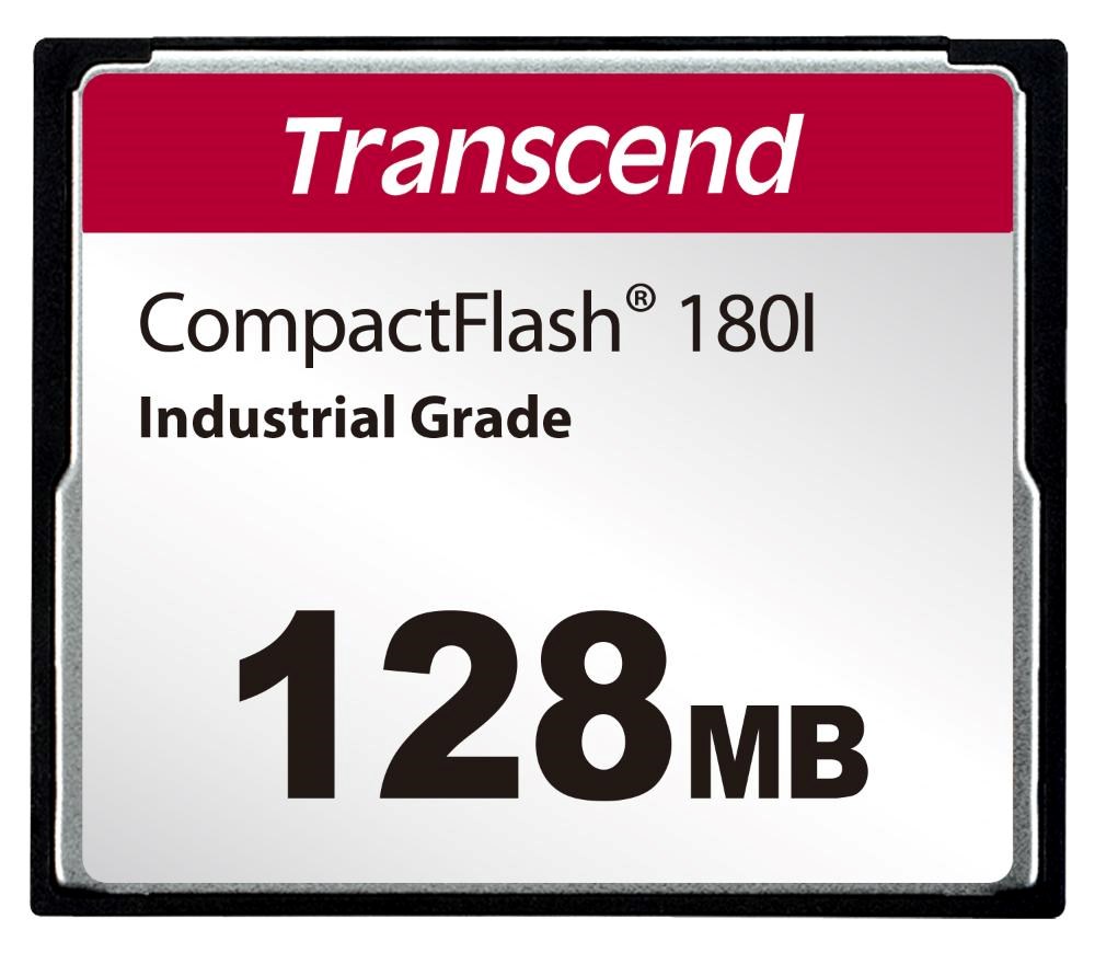 TRANSCEND CompactFlash Card CF180I, 128MB, SLC mode WD-15, Wide Temp.