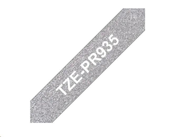 BROTHER TZe-PR935- kazeta TZ šířky 12mm, laminovaná TZe-PR935 PREMIUM SILVER / stříbrná páska / bílé písmo