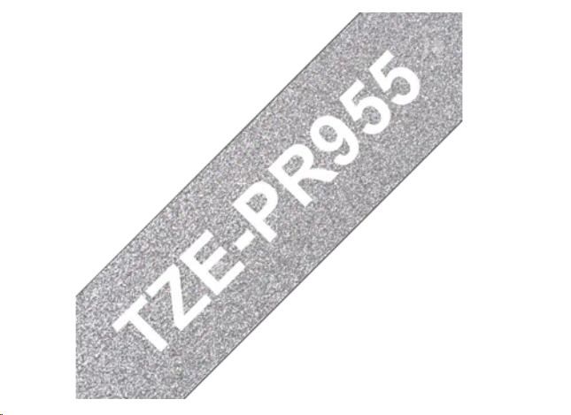 BROTHER TZe-PR955- kazeta TZ šířky 24mm, laminovaná TZe-PR955 PREMIUM SILVER / stříbrná páska / bílé písmo