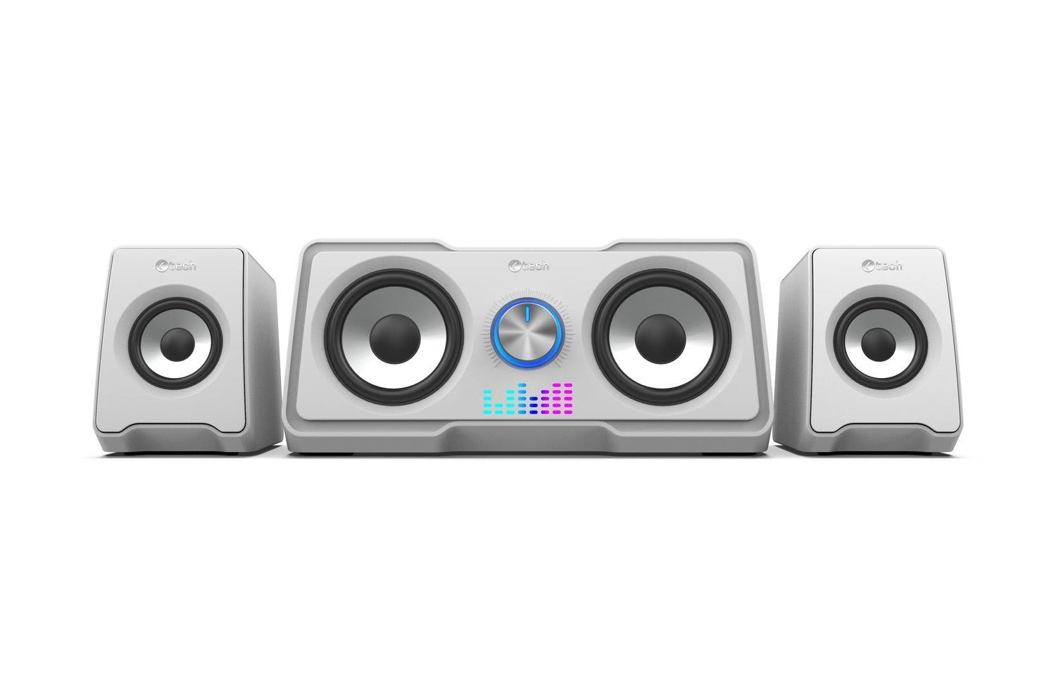 C-TECH reproduktory SPK-16, 2.2, RGB, bílá