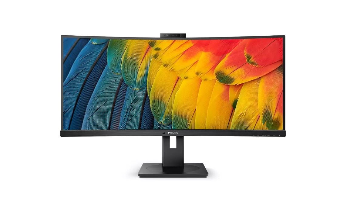 Philips MT VA LED 34" 34B1U5600CH/00 - VA panel, 3440x1440, HDMI, DP, USB-C, USB, LAN, repro, nast vyska, curved, webcam