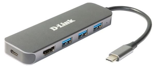 D-Link DUB-2333 USB-C Hub with HDMI and 3x USB3.0, mini docking station