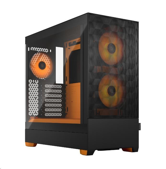 FRACTAL DESIGN skříň Pop Air RGB Orange Core TG Clear Tint, 2x USB 3.0, bez zdroje, ATX