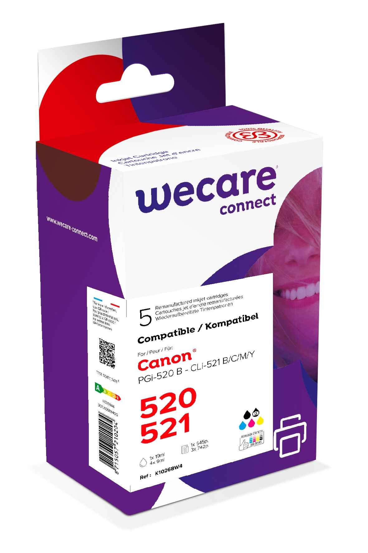 OWA Armor ink-jet pro Canon iP 3600/4600 sada PGI520+CLI521CMYK, 19ml+4x9ml