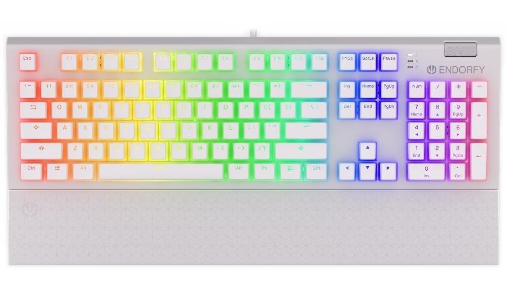 ENDORFY Klávesnice Omnis Pudding Onyx White Brown, Mechanická, USB, ARGB, bílá