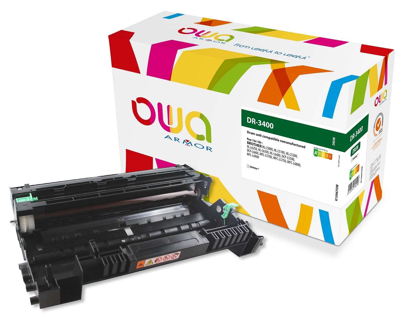 OWA Armor válec pro BROTHER HL-L6400DW, 50000 Stran, DR3400