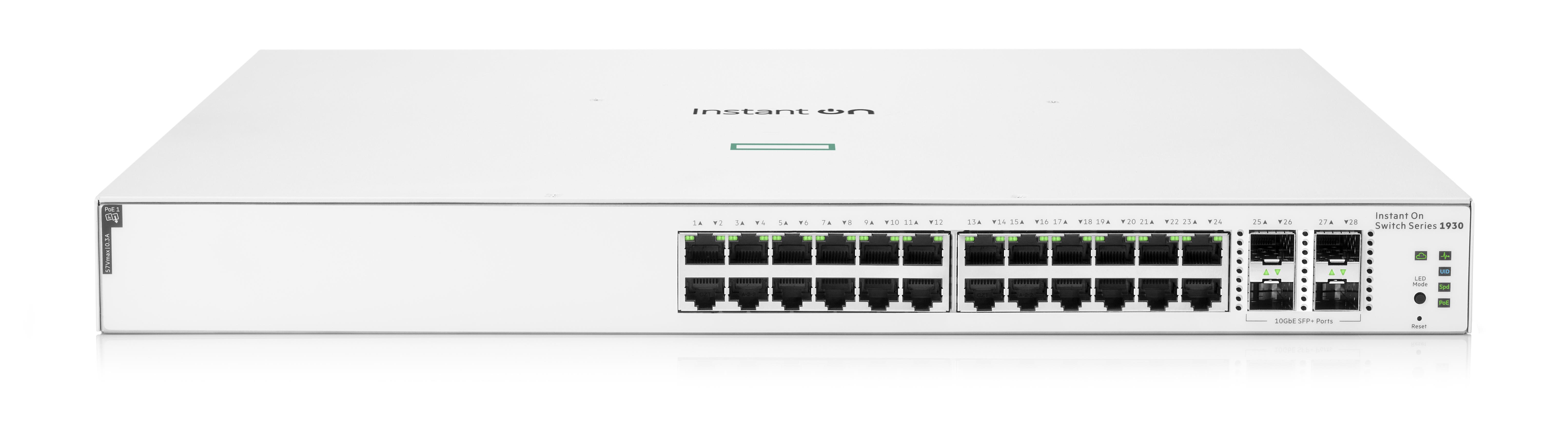 HPE Networking Instant On Switch 24p Gigabit CL4 PoE 4p SFP+ 370W 1930 (JL684B)