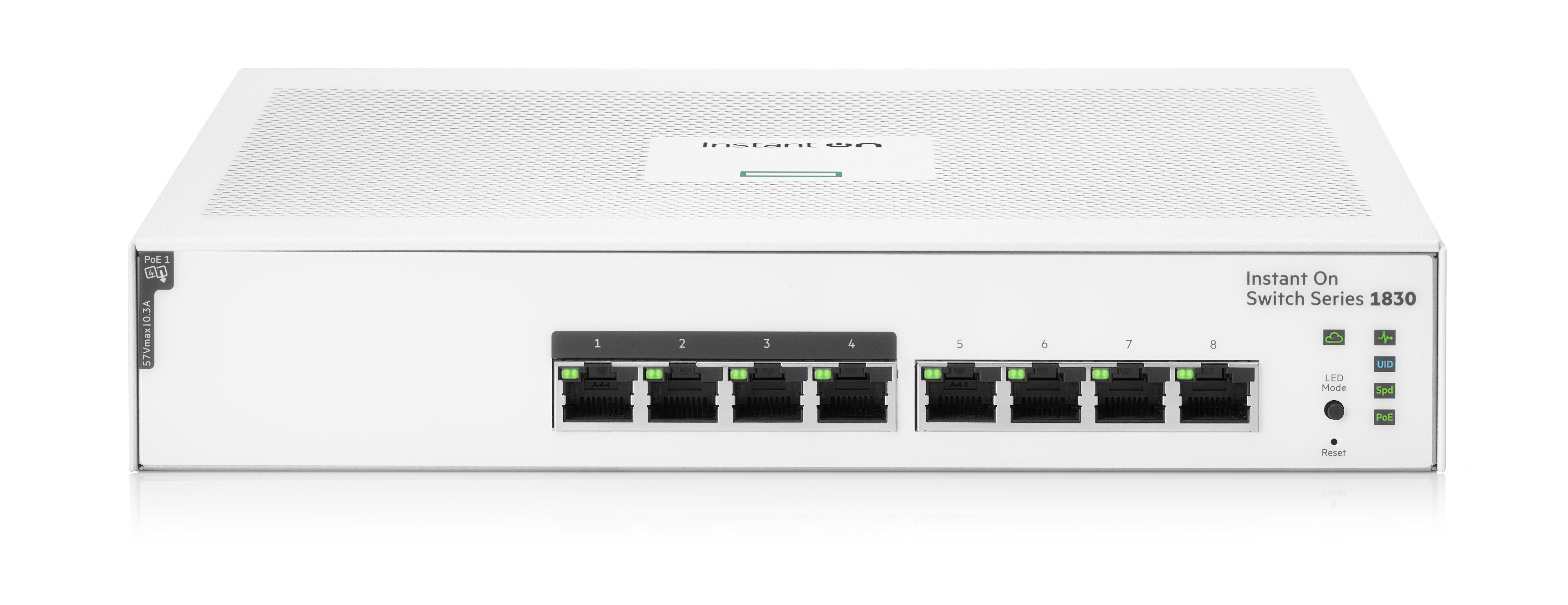HPE Networking Instant On Switch 8p Gigabit CL4 PoE 65W (fanless) 1830 (JL811A)