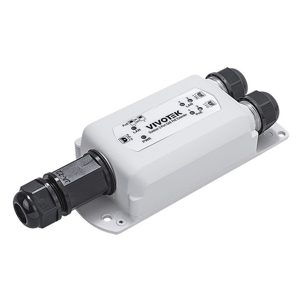 Vivotek AP-GXC-0250, venkovní gigabit PoE extender, vstup: 802.3 af/at/bt (max.95W), výstup: 2x 48V (max.68W)
