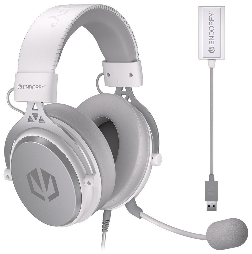 ENDORFY Sluchátka Viro Plus USB Onyx White, 3.5mm jack, USB, bílá