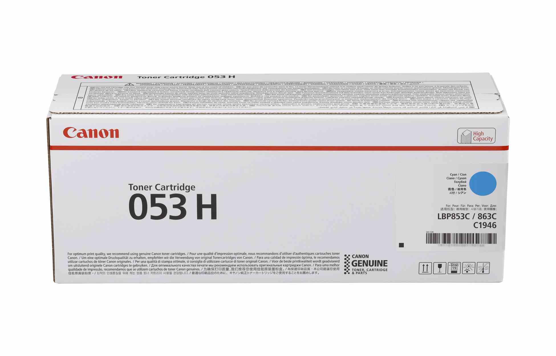 Canon LASER TONER CRG 053H C azurová  pro i-SENSYS X C1946P (32 000 str.)