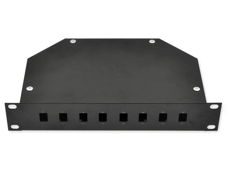 Optická vana 10" 1U, 8x SC simplex (8x LC duplex), černá