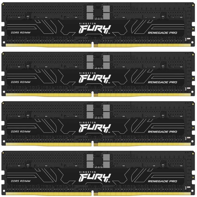 KINGSTON DIMM DDR5 64GB (Kit of 4) 5600MT/s CL36 FURY Renegade Pro ECC Reg PnP