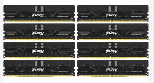 KINGSTON DIMM DDR5 128GB (Kit of 8) 5600MT/s CL36 FURY Renegade Pro ECC Reg PnP