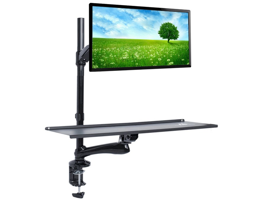 Stolní držák monitoru s poličkou na klávesnici Fiber Mounts M68C1