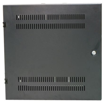 XtendLan 19" nástěnný vertikální rozvaděč 2U+4U 540x150, perforované dveře, černý