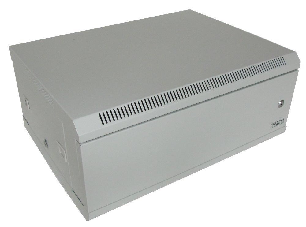 XtendLan 19" nástěnný rozvaděč 4U 600x450, nosnost 60 kg, plné dveře, svařovaný, šedý