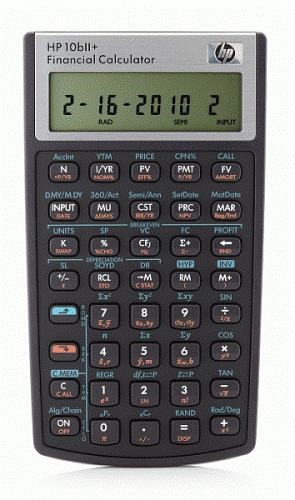 HP 10bII+ Financial Calculator-Bluestar - Finanční kalkulátor