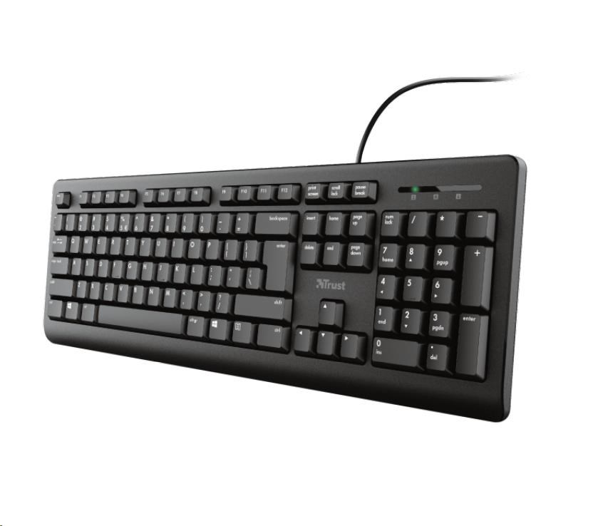 TRUST klávesnice PRIMO, membránová, USB, DE