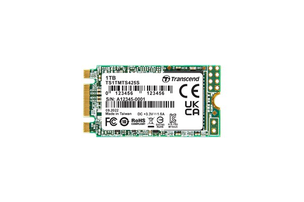 TRANSCEND SSD 425S 500GB, M.2 2242 SSD, SATA3 B+M Key, TLC
