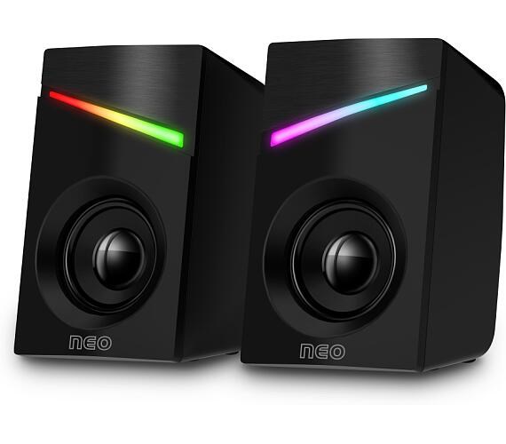CONNECT IT Reproduktory NEO PC, RGB, USB, 3,5mm, černé