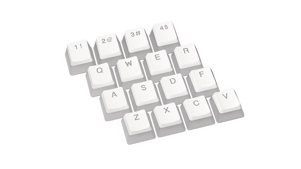 ENDORFY Klávesy PBT Pudding Onyx White Double shot, bílá