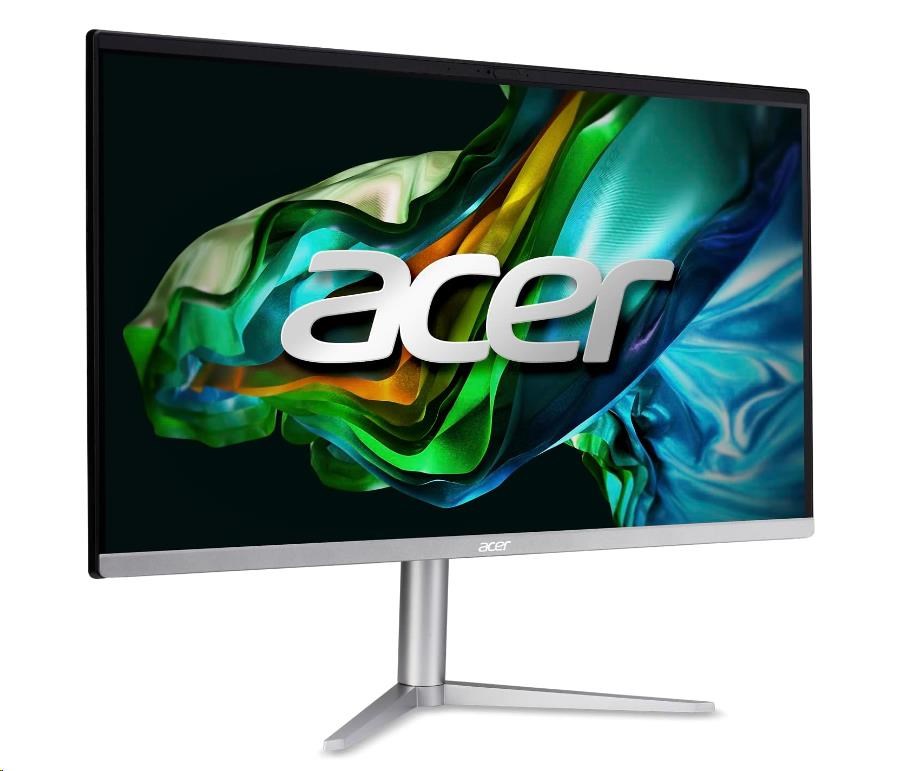 ACER PC AiO Aspire C24-1300, Ryzen 3 7320U,23,8" FHD IPS,8GB,512GB M.2 SSD,Radeon610M,W11Original,stříbrná,KB+Mouse