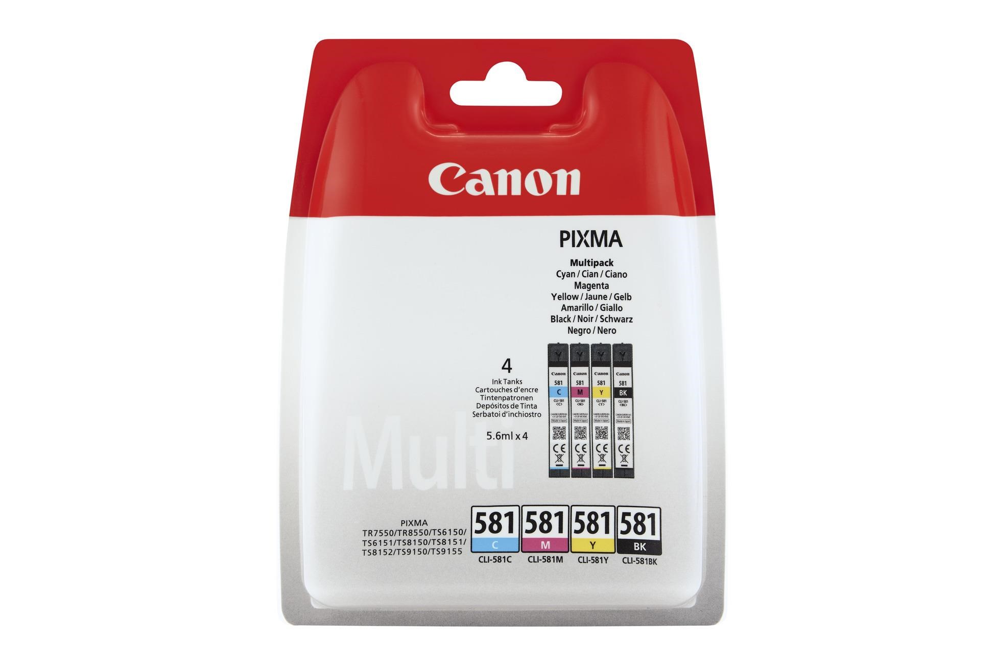 Canon CARTRIDGE CLI-581 C/M/Y/BK MULTI-PACK pro PIXMA TS615x, TS625x, TS635x, TS815x, TS825x, TS835x, TS915x (200 str.)