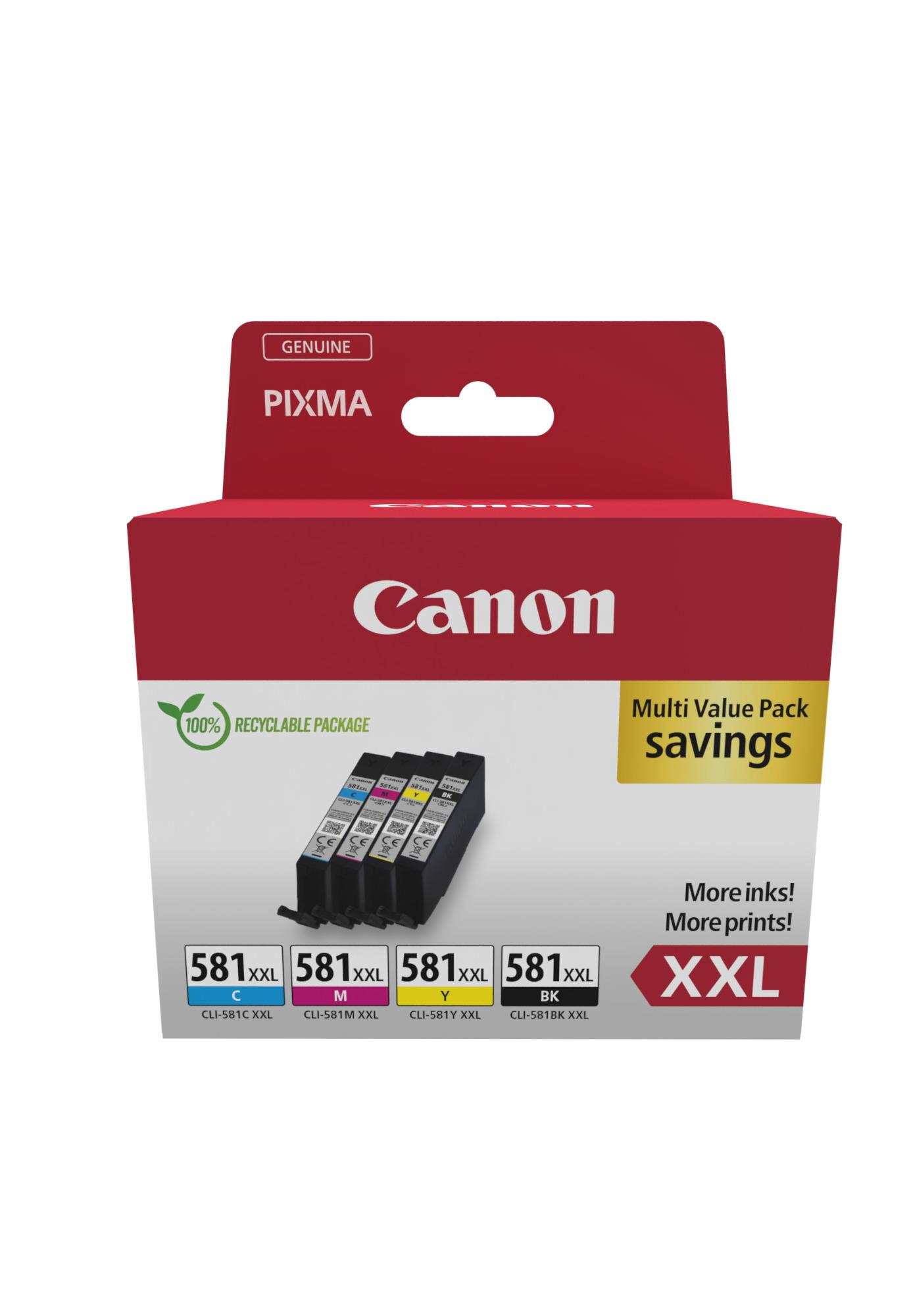 Canon CARTRIDGE CLI-581XXL C/M/Y/BK MULTI-PACK SEC pro PIXMA TS515x, TS615x, TS815x, TS915x, TR7550, TR8550 4x11,7mů