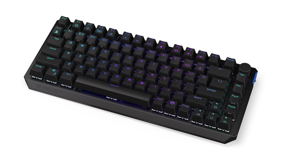 ENDORFY Klávesnice Thock 75% Wireless CZ Black, Mechanická, Bezdrátová, ARGB, černá