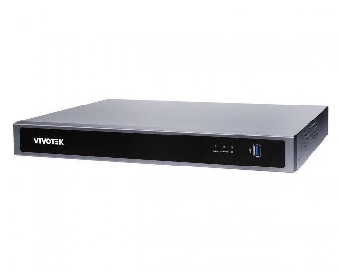 Vivotek NVR ND9326P, 8 PoE (max.120W) kanálů, propustnost IN/OUT max. 192Mbps/224Mbps, 2x HDD, H.265, RAID 0,1