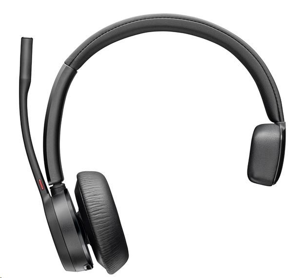 Poly Voyager 4310 MS Teams bezdrátová náhlavní souprava, BT700 USB-C adaptér, mono, nabíjecí stojánek